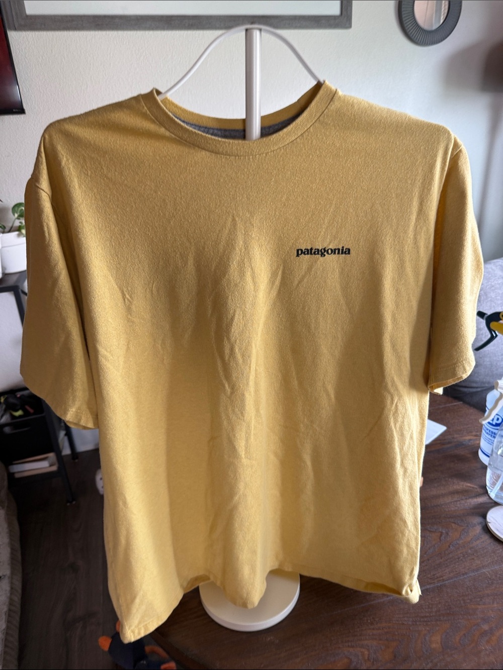 Patagonia Men's Short Sleeve Tee in Mustard Yellow